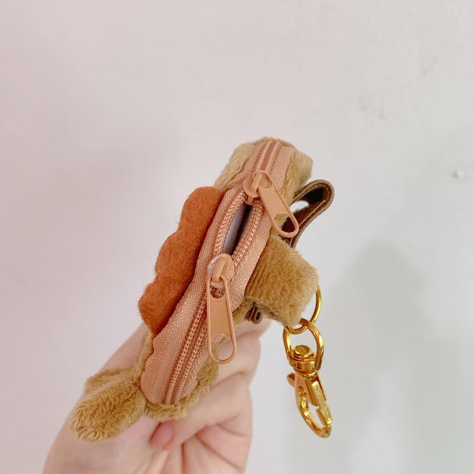 Dota Dompet Koin Headset Taiyaki Kue Ikan Import Jepang Bulu Plush Purse Pengiriman Express