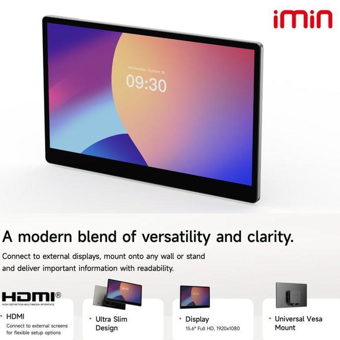 Android Kitchen Display - Pos Dinding iMin Sn 1 K 4/ 64 GB Android 13