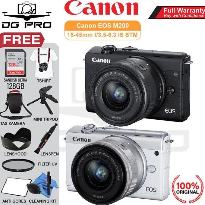 Canon Eos M200 Kit 15-45Mm Harga Promo - Kamera Canon Mirrorless
