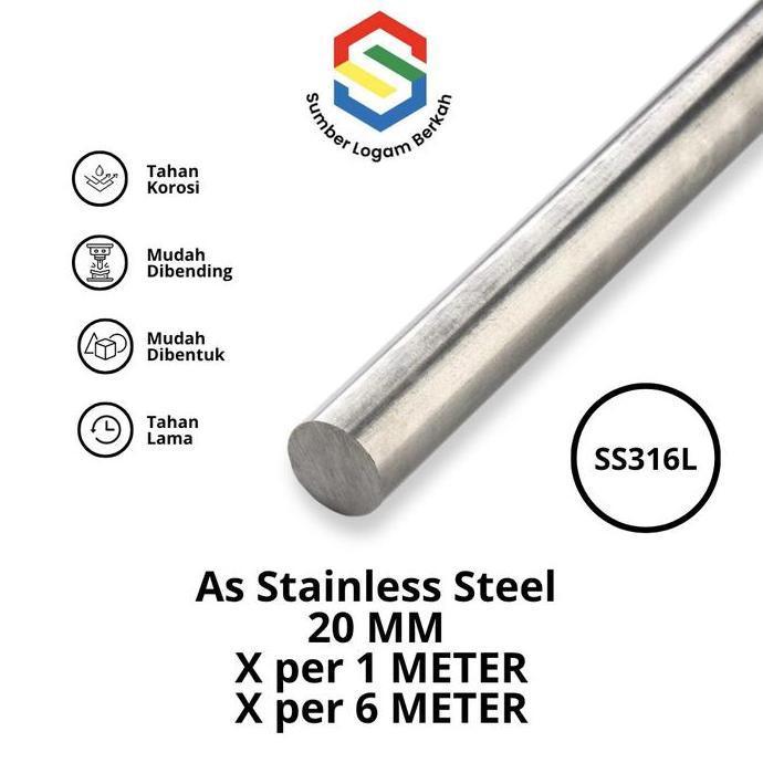 as 20 mm stainless steel 316