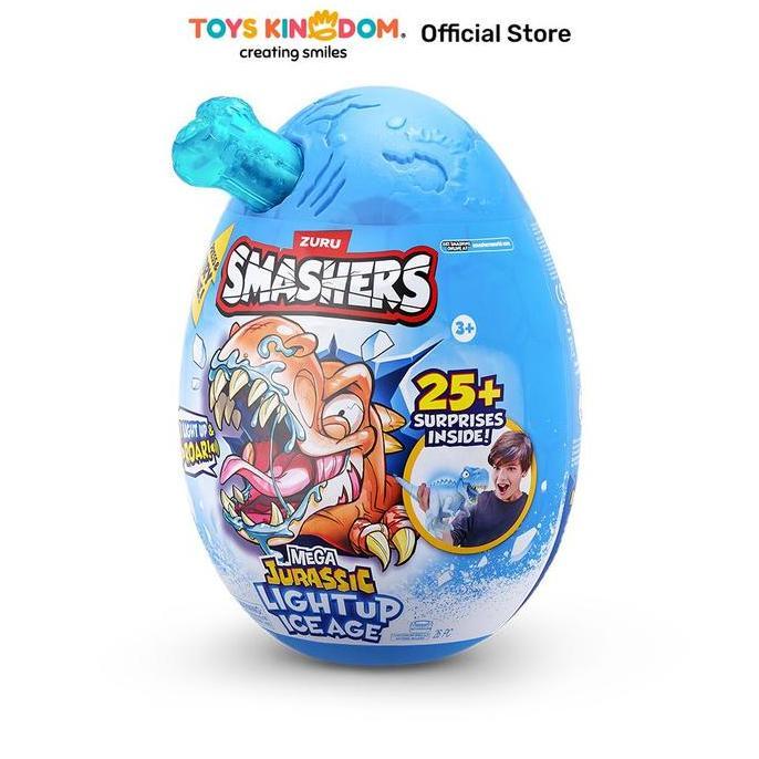 Toys Kingdom Zuru Set Smashers Dino Mega Jurassic Light Up Ice Age S1 Random Mainan Dino Surprise Mo