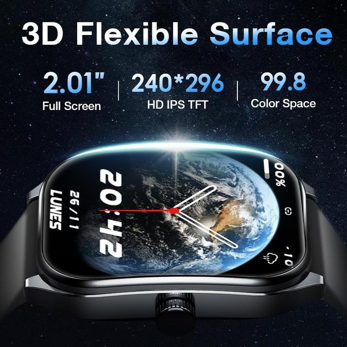 daramanual - aolon curve jam tangan pintar 2026 produk baru ip68 tahan air layar ips melengkung kece