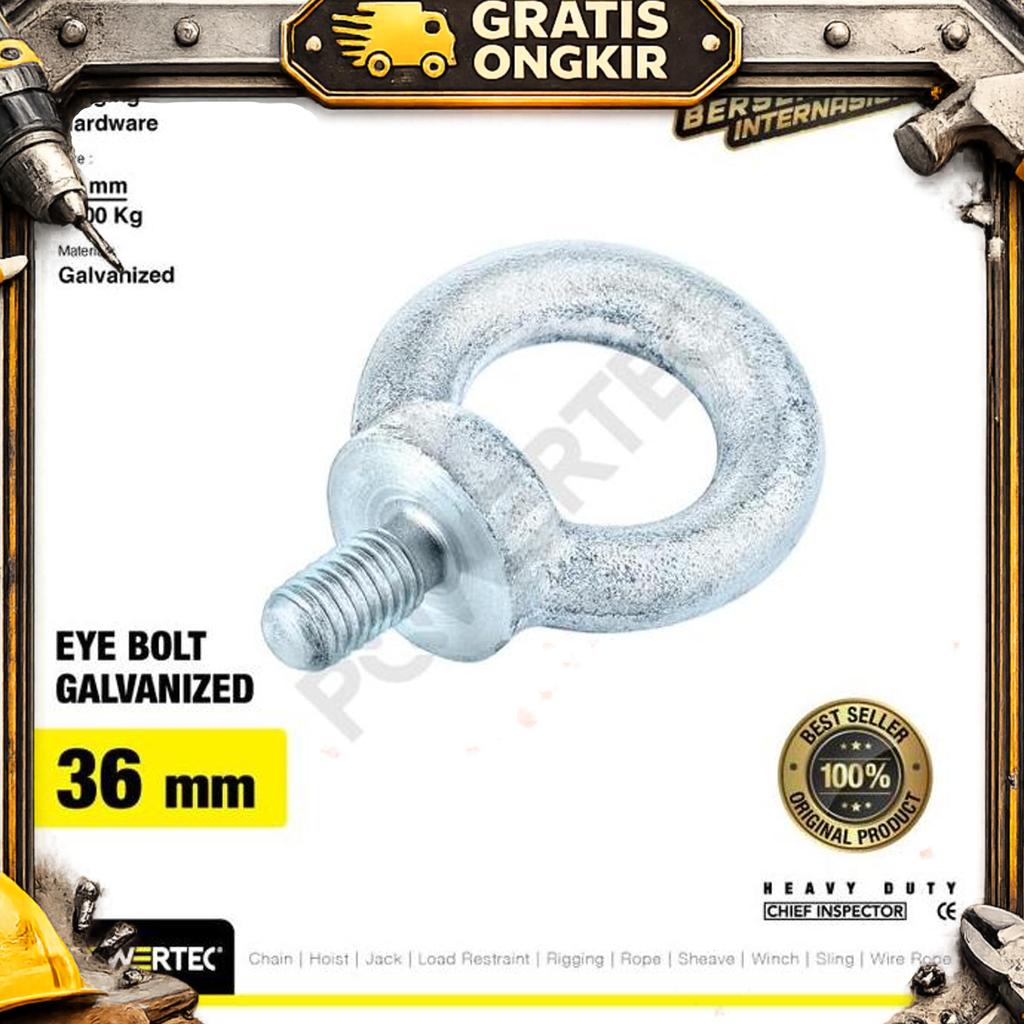 Eye Bolt / Mata Baut Galvanized M36 Powertec