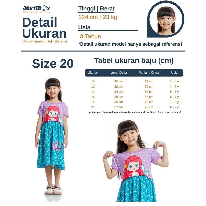 PALING LARIS Dress Baju Anak Perempuan Princess Imut Full Printing Umur 2 - 6 Tahun [IRINA] PALING L