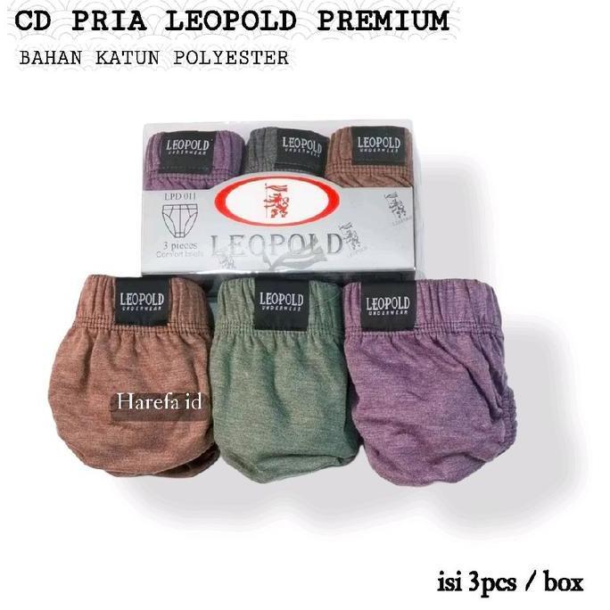DR175 - isi 3pcs - cd  pria LEOPOLD - cd  Cowok LEOPOLD - cd laki-laki dewasa LEOPOLD BAHAN KATUN PR