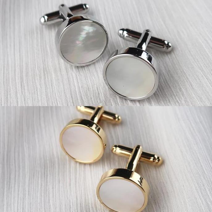 Cufflink Mutiara MOP Stainless Steel | Thobe Kabak