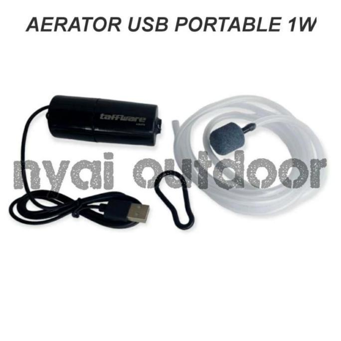 Quatic- Aerator Usb 1W Power Bank Aerator Gelembung Udara Aquarium Mancing