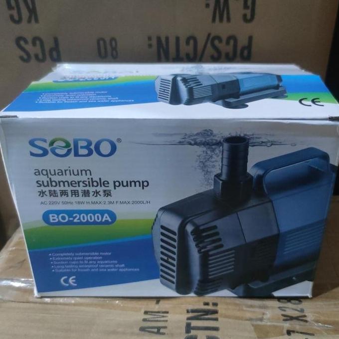 Quatic- Pompa Celup Kolam Aquarium Sobo Bo 2000A