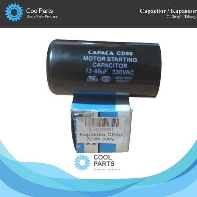 Kapasitor Starting / Capacitor Kulkas 72-86 Uf Diskon