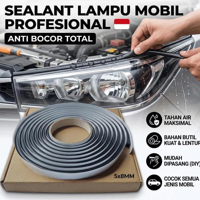 SAMOJAPAN Lem mika lampu kendaraan, lem kaca, lem mika reflektor butyl headlamp sealant