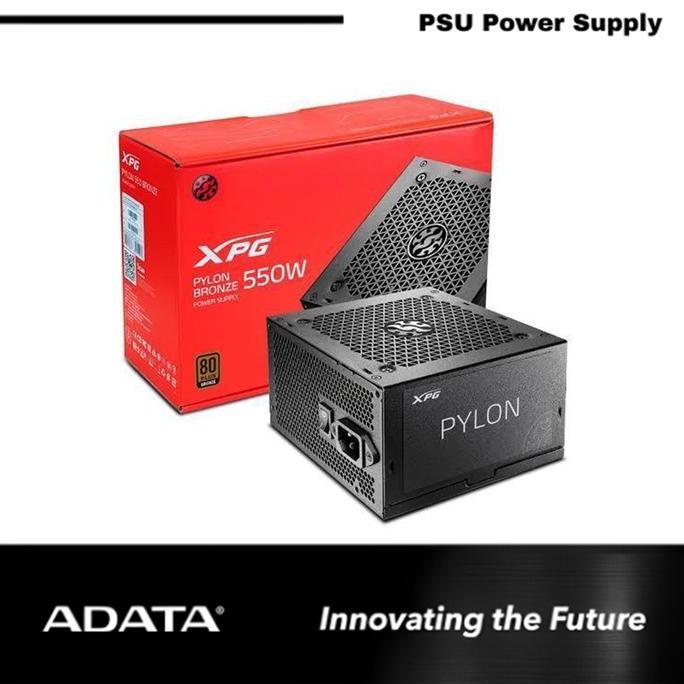 POWER SUPPLY ADATA PYLON 550 - 550W 80+ BRONZE - PYLON550B-BKCEU Diskon