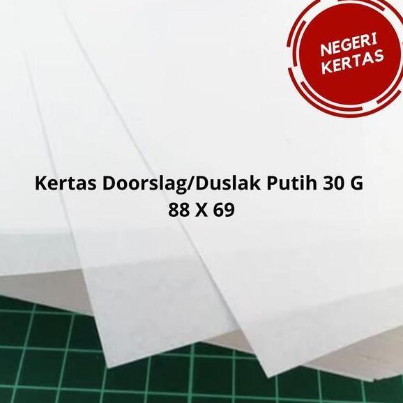 KERTAS DOORSLAG/DUSLAK PUTIH 30 GSM 88x69cm