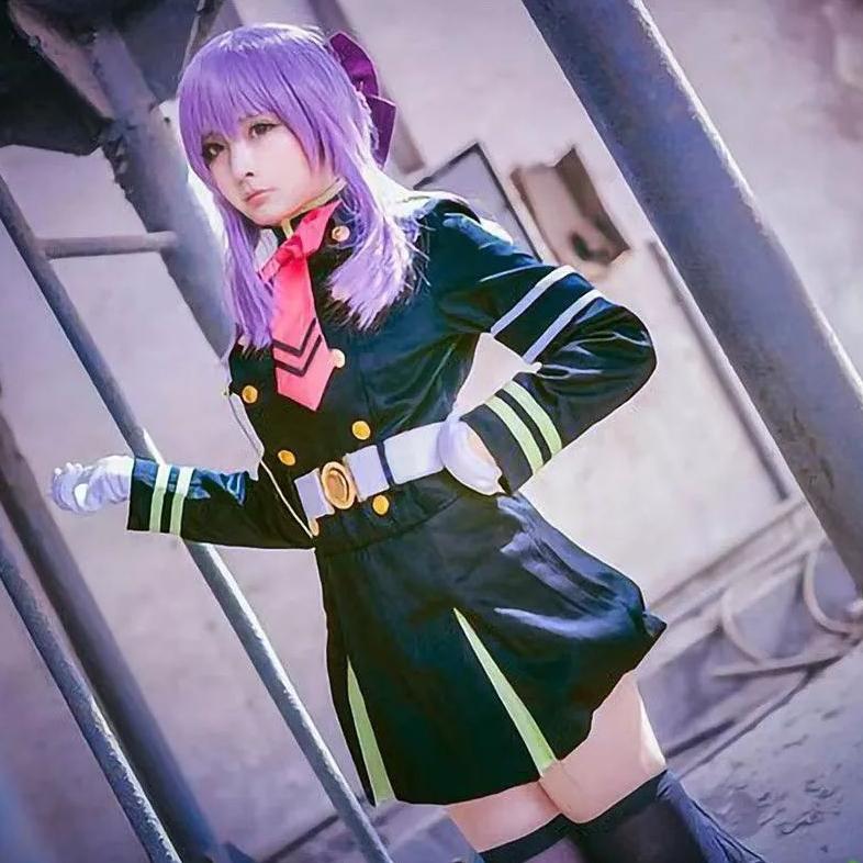 Shinoa Cosplay - Owari No Seraph Katun S-XXL Diskon
