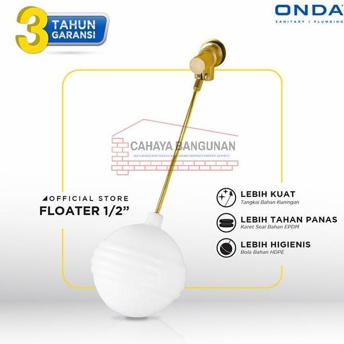 ONDA Floater Pelampung Air Plastik Toren Tangki Air Torrent 1/2" Inch