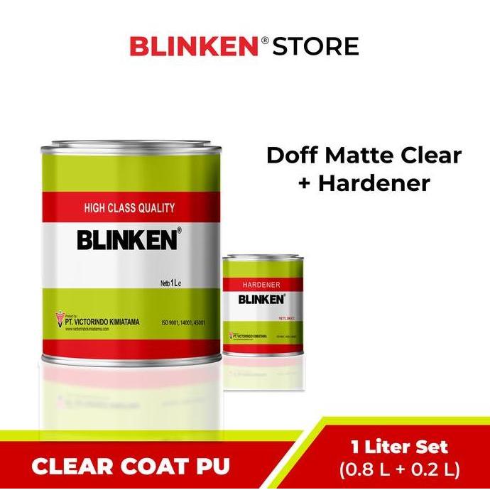 Blinken Clear Coat & Hardener Doff 1L Car Paint