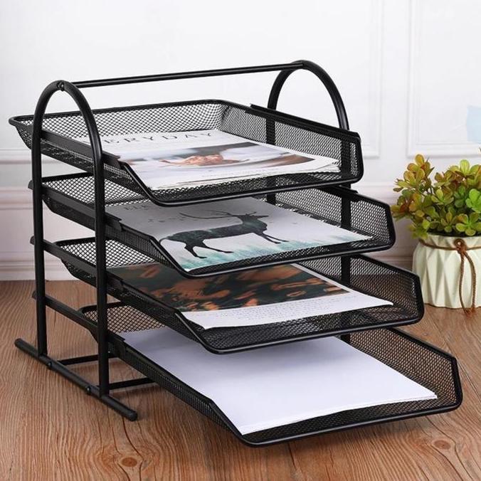 Rak Dokumen 4 Susun Letter Tray / Paper Tray Organizer Meja Kantor