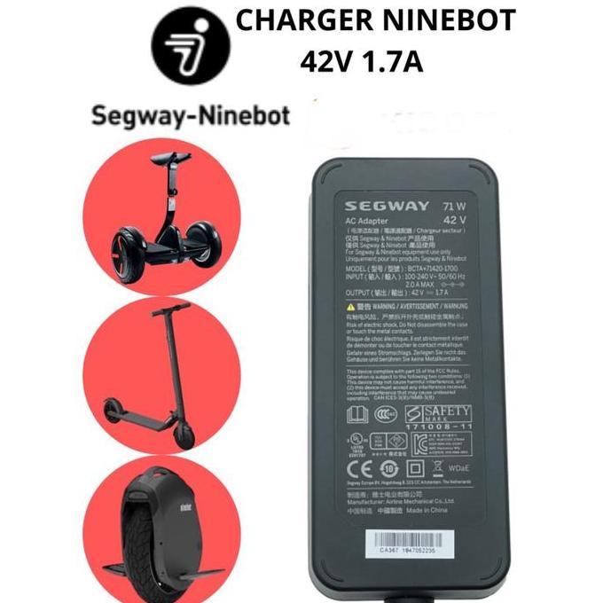 FARIEDAE SEGWAY NINEBOT CHARGER 42V 1.7A ORIGINAL  MIJIA XM  GRAB WHEELS SCOOTER  SKUTER LISTRIK LIP