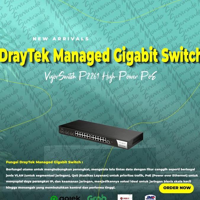 DrayTek VigorSwitch P2261 High-Power PoE Gigabit Switch L2 Managed