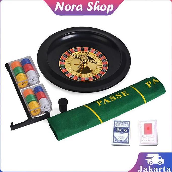 DJARNOE Roulette Casino Set Roulette Poker Roulette Casino Roullete Spin Permainan Board Game