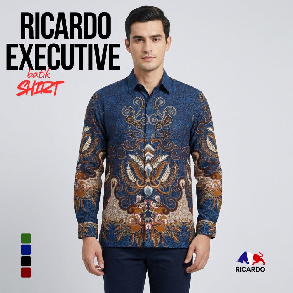 RICARDO Collection kemeja batik pria lengan panjang