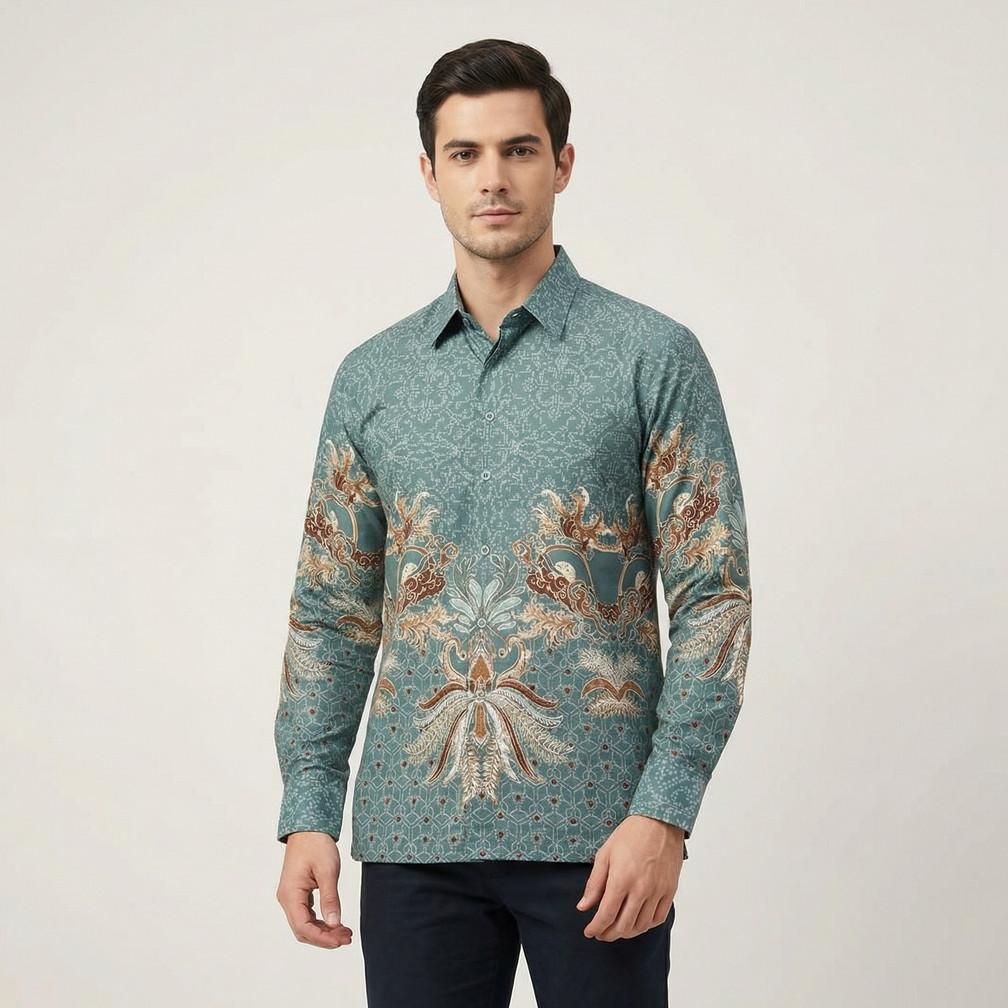 RICARDO Collection kemeja batik pria lengan panjang