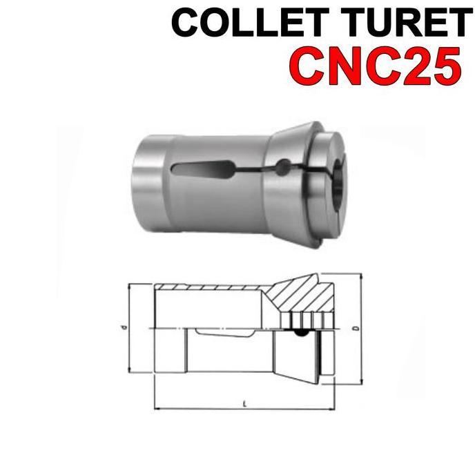 WIROGATEN Collet Turet CNC25 Collet Chuck Mesin Turet CNC 25