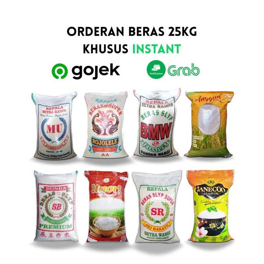 GEVANISEKARJAYA88 - KHUSUS INSTAN BERAS 25 KG 1 KARUNG ROJOLELE SUMEDANG CIANJUR CIPARAY PREMIUM SET