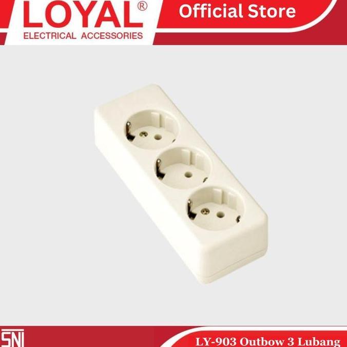 Goodseller- Loyal Stop Kontak Outbow Stopkontak 3 Lubang LY 903 LY903 (B)
