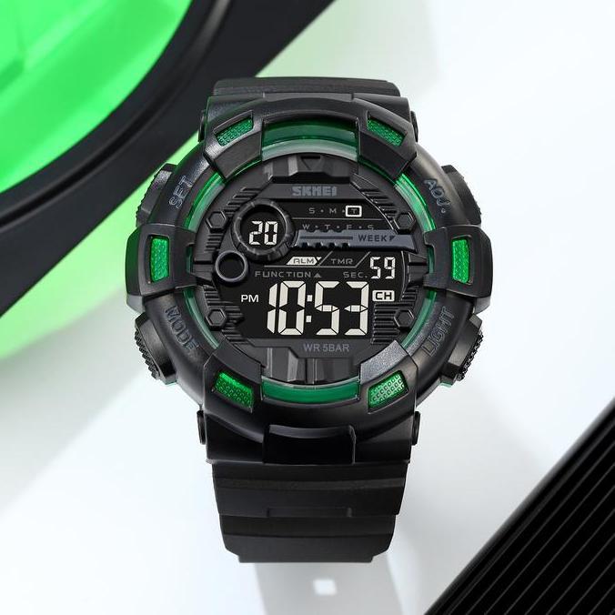 KRISNA_SATU7 - JAM TANGAN PRIA DIGITAL RUBBER TAHAN AIR SKMEI 2110