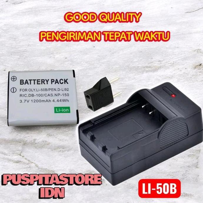 Charger & Baterai Ricoh Wg-70 Wg-80 Casan Battery