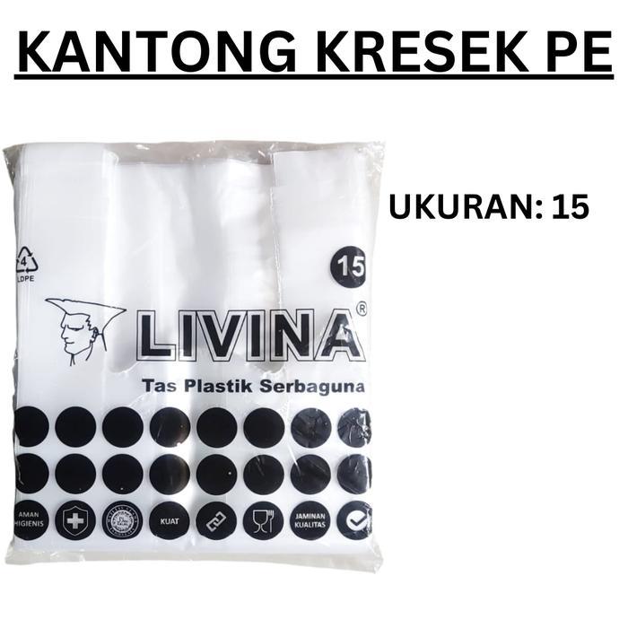kantong Kresek PE, kantong Kresek plastik PE Bening Uk 15-20-25-30-35 - kantong kresek pe bening 15