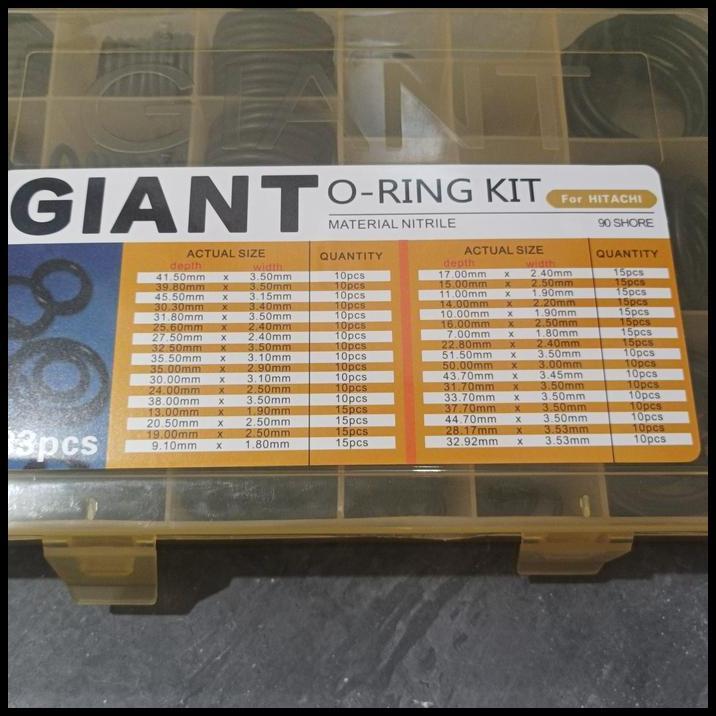 TERLARIS SEAL ORING KIT - ORING BOX - ORING SET -KARET RING SET HITACHI NBR 90 