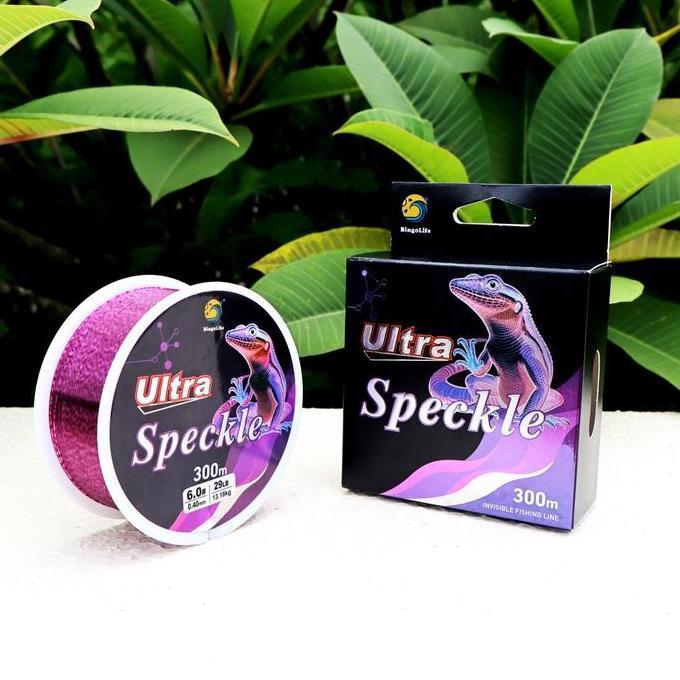 TALI PANCING BINGOLIFE SERI ULTRA SILUMAN - 300M BINTIK UNGU - BAHAN MONOFILAMENT NYLON JERMAN KUALI