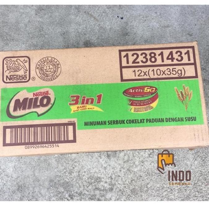Drink- Susu Milo 3 In 1 Isi 10 Sachet / Milo 3In1 Sachet Rencengan / Milo 3In1 Sachetan