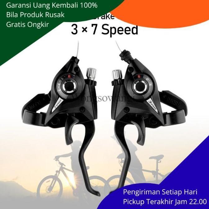 SHIFTER 7 SPEED SET HANDLE REM PENGATUR PEMINDAH GEAR GIGI SEPEDA