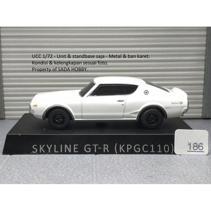 DIECAST UCC 1/72 NISSAN SKYLINE 2000GT-R KPGC110 KENMERI PUTIH SADHO