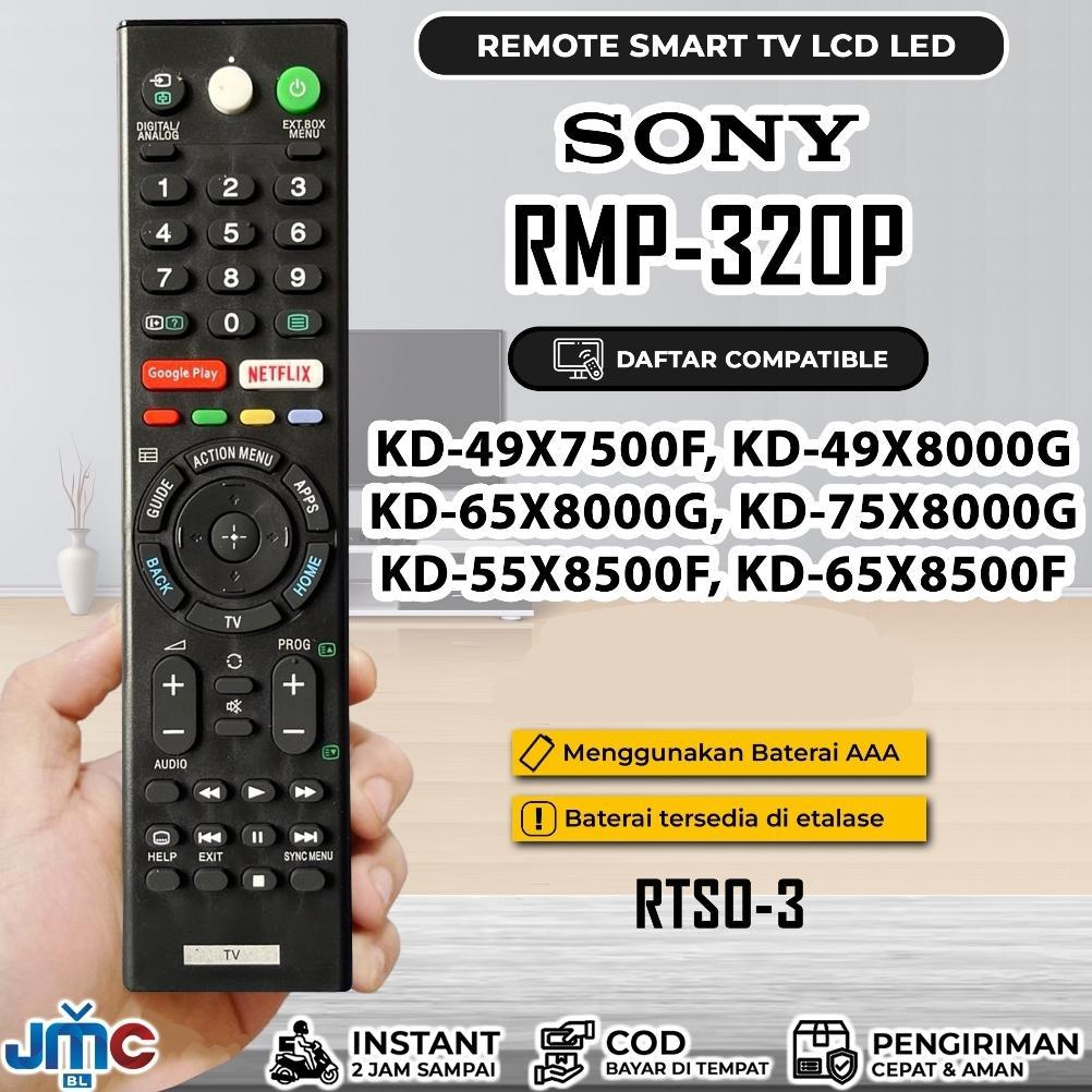 Remote RMP-310P Penganti Remot TV Sony Model KD-49X7500F KD-49X8000G KD-49X8500G KD-55X7500F KD-55X8