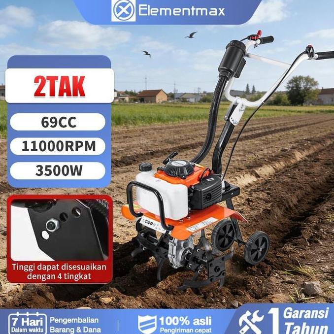 Mesin Bajak Sawah Tiller Cultivator Mesin Traktor Mini Maestro Mesin Traktor Sawah Bajak Mini Power 
