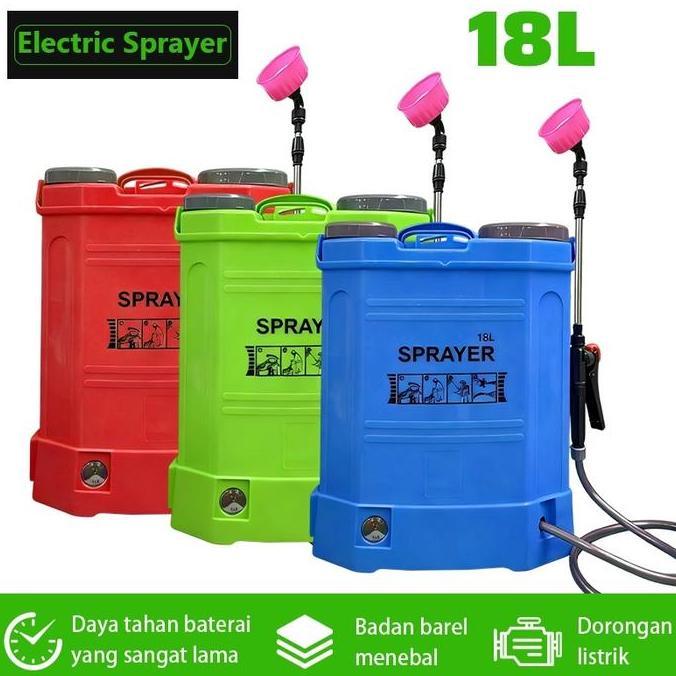Raw Sprayer Elektrik 18Liter Knapsack Alat Semprot Tanaman Pertanian Semprotan Manual
