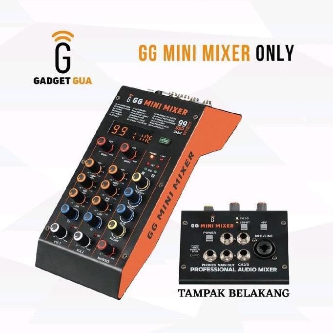 GG AUDIO MINI MIXER - Professional Audio Mixer for Karaoke, Gaming & Podcast Live Streamer