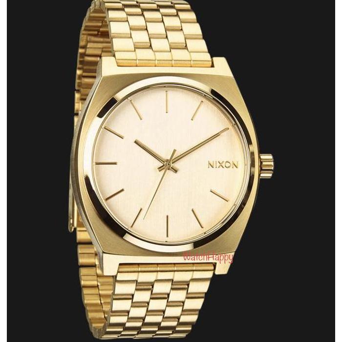 WatchHappy Nixon A045511 Timer Teller Gold Metal Unisex 100% Original (TERBAIK) (TERBARU) (TERMURAH)