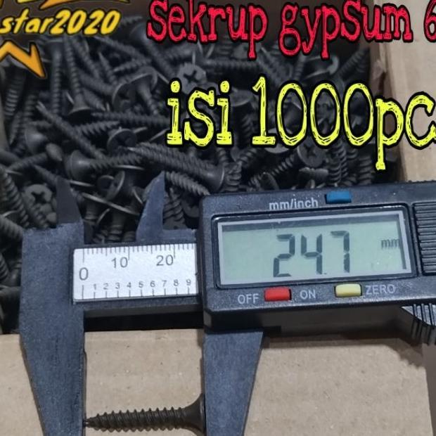 Sekrup Gypsum 6X1 Isi 1000Pcs