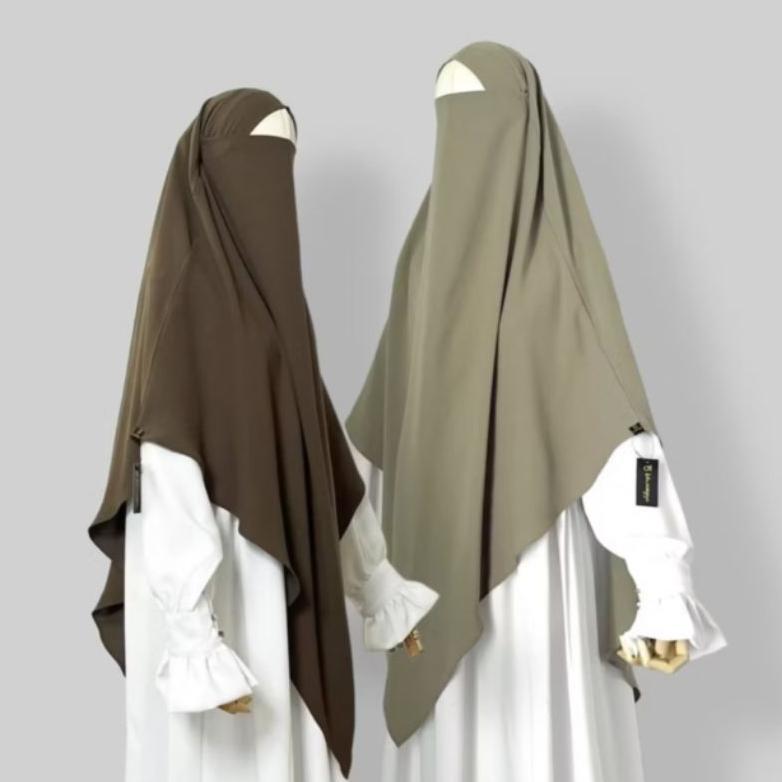 Frenchkhimar Khadijah Bahan Mazen Anti Uv / Fh Khadijah / Khimar By Sultan Model Lancip Bytsurayya
