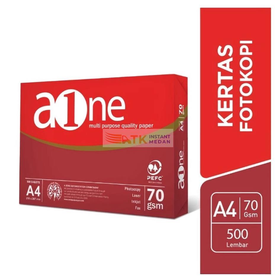 Hvs Aone A4 70 Gsm Per Rim Print Paper Fotocopy Putih