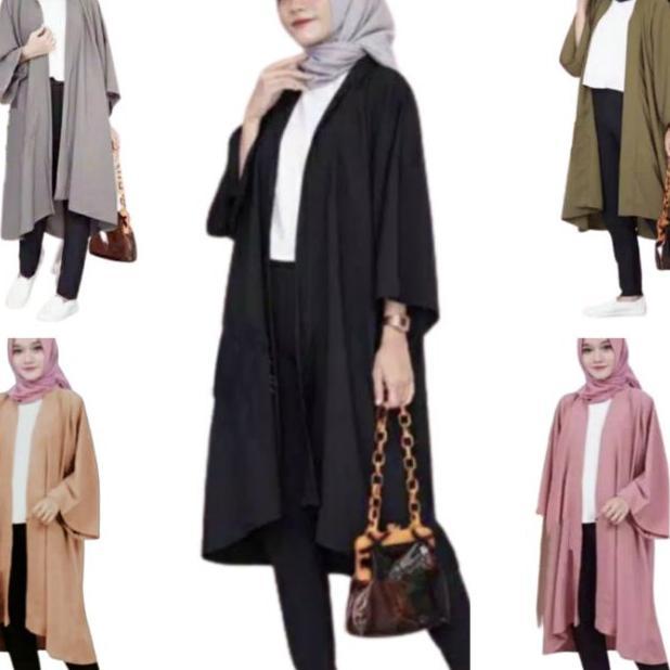 Cardigan Panjang Atasan Baju Outer Wanita Blezer Dewasa  Murah Davia