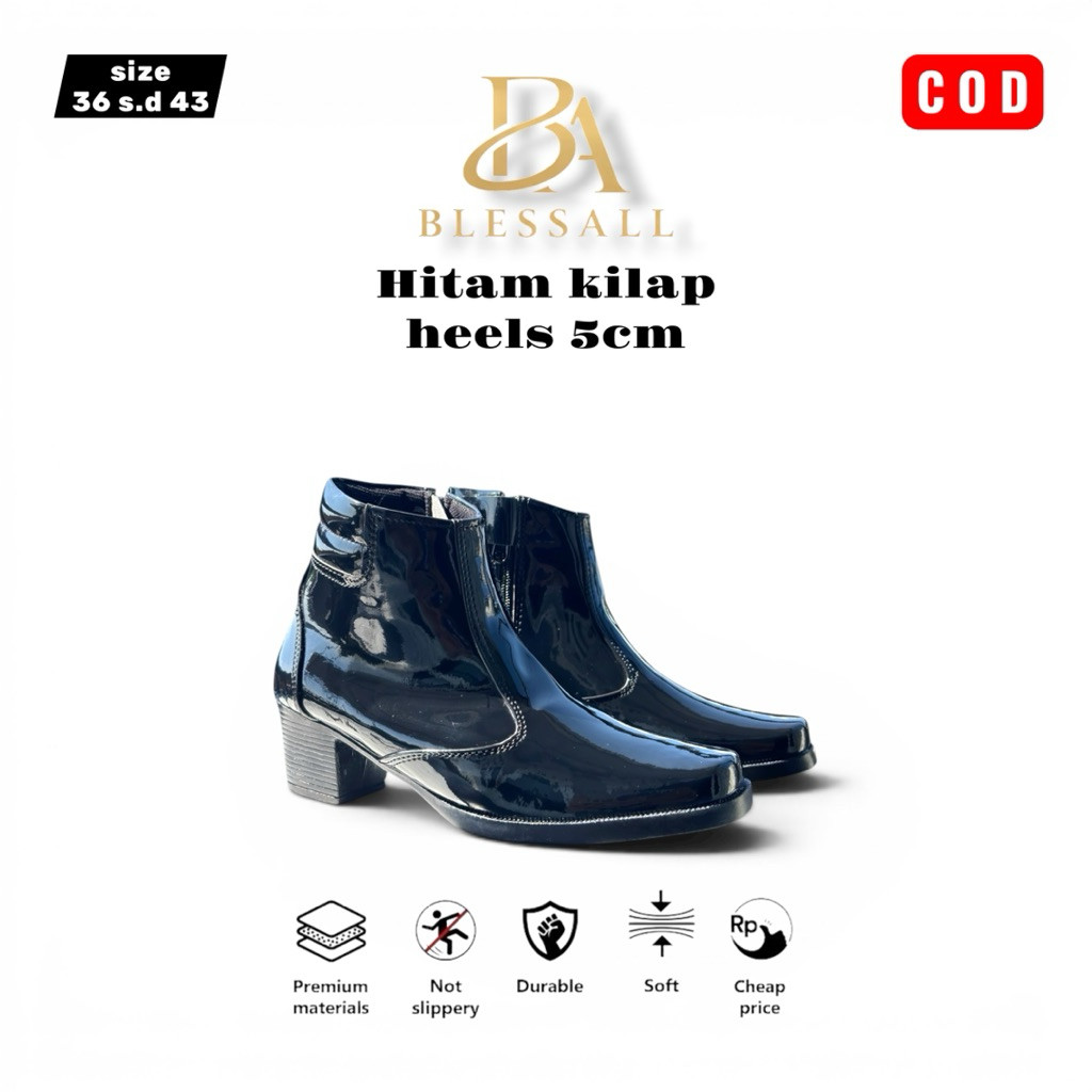 Sepatu Boots Pdh Wanita Sepatu Kerja Wanita Secwan Pns Polwan Bhayangkari