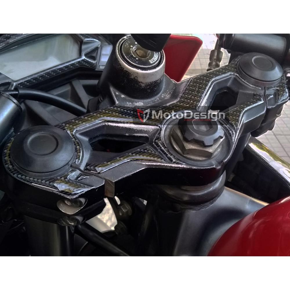 Stiker Timbul Protector Pad Segitiga Triple Clamp Ninja 250 Mono SL 250RR 250SL