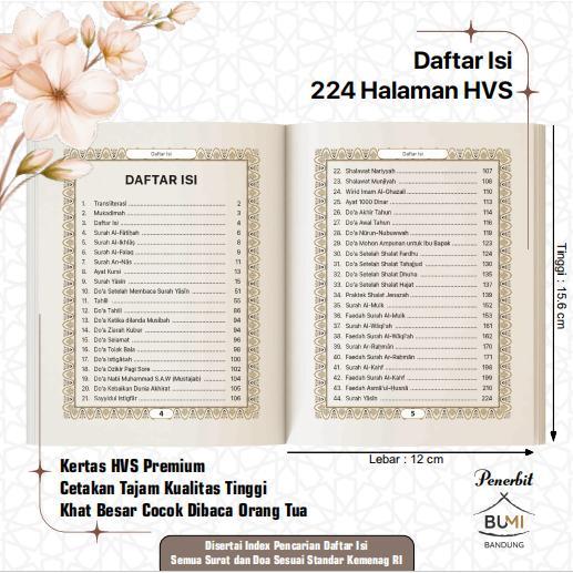 Buku Yasin Hardcover Mozaik 3D 224 Halaman