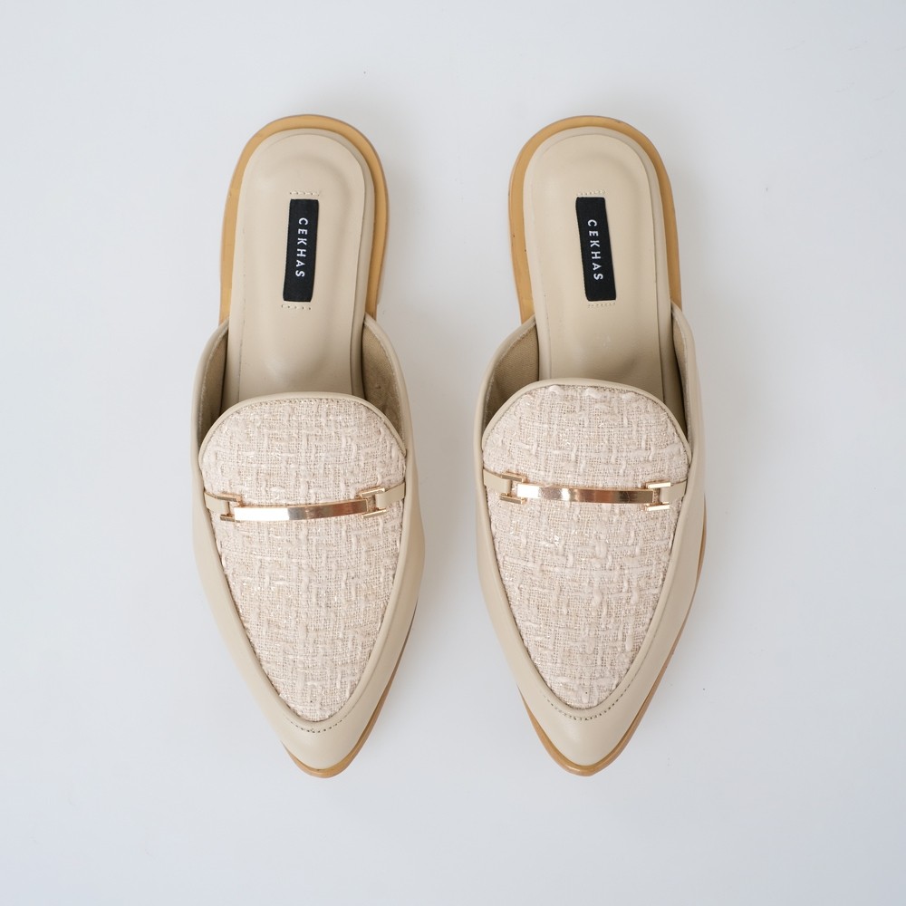 Cekhas - Diva Cream Mules Wanita