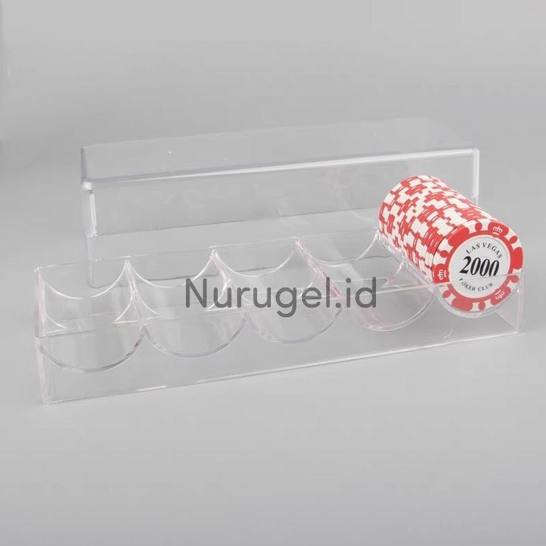 Box Acrylic Chip Coin 100 Pcs Casino Poker